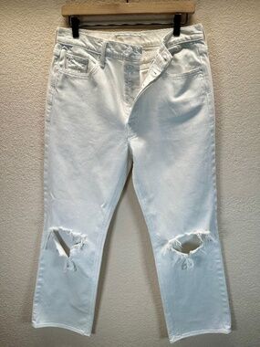 Mother Jeans The Tripper Almost Innocent Wash Size 32 USA Made Button Fly Logo